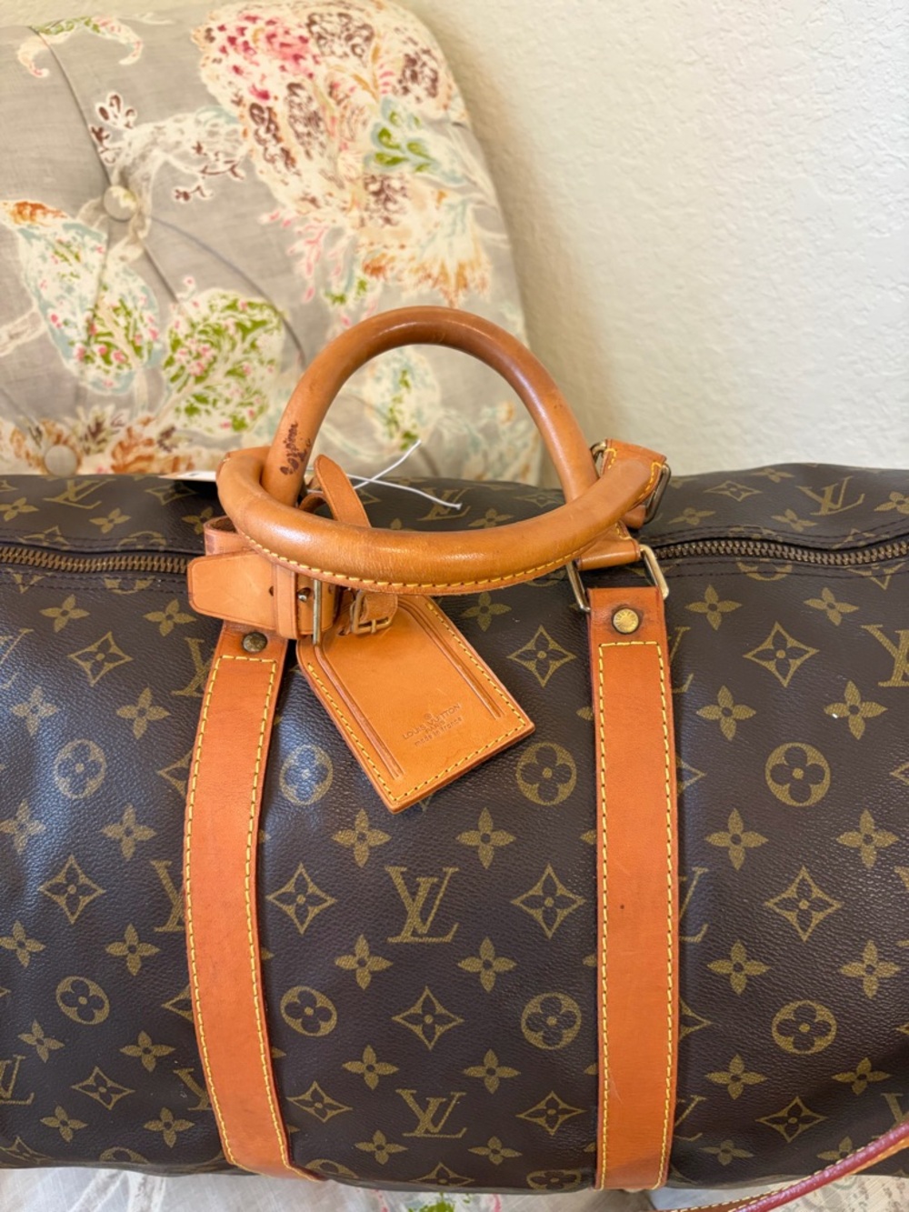 Louis Vuitton Brown Monogram Canvas Keepall 55 Bandouliere Travel Bag - Picture 2 of 12
